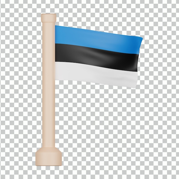 Estonia flag 3d icon