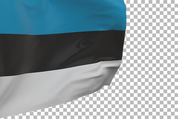Estonia flag isolated. Waving banner. National flag of Estonia