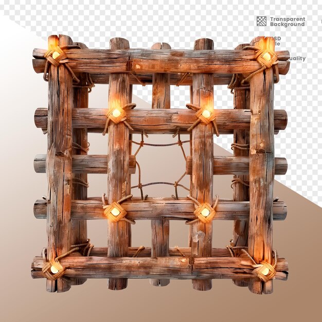 Estrutura de madeira elemento 3d composicao wooden structure 3d element composition