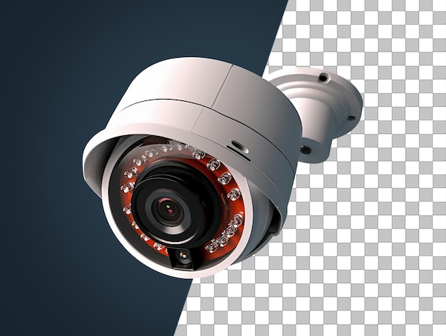 Et hvidt CCTV-sikkerhedskamera