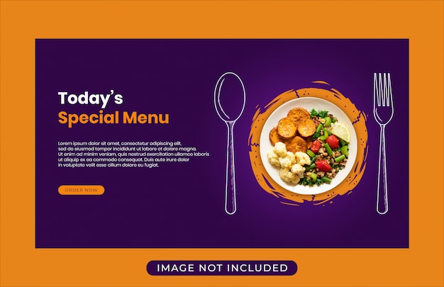 PSD eten menu promotie verkoop web banner sjabloon