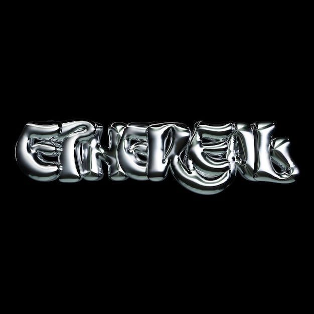Ethereal Chrome Text Effect