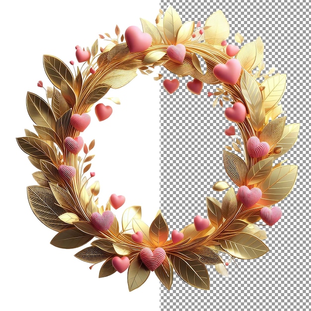 PSD ethereal elegance isolated laurel frame