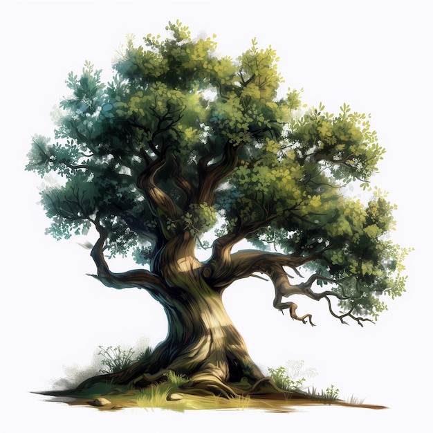 PSD ethereal woodland standalone oak na temat przejrzystości
