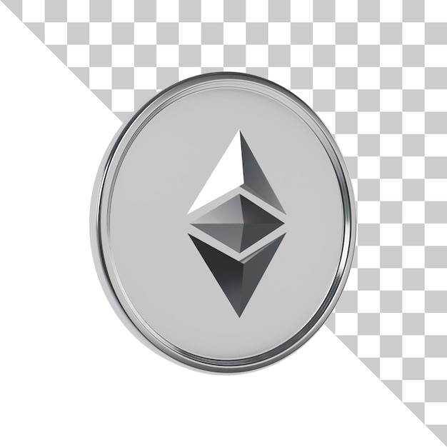 Ethereum Classic Silver Coin 3D-icoon