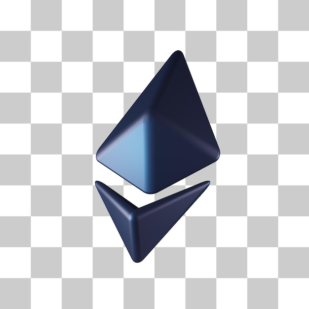 Ethereum-symbool 3d-pictogram