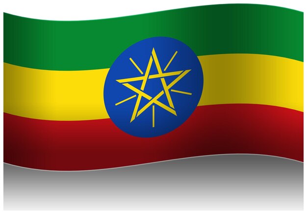 PSD ethiopia wave flag 3d