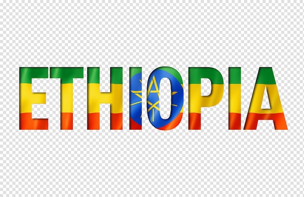 Ethiopian flag text font