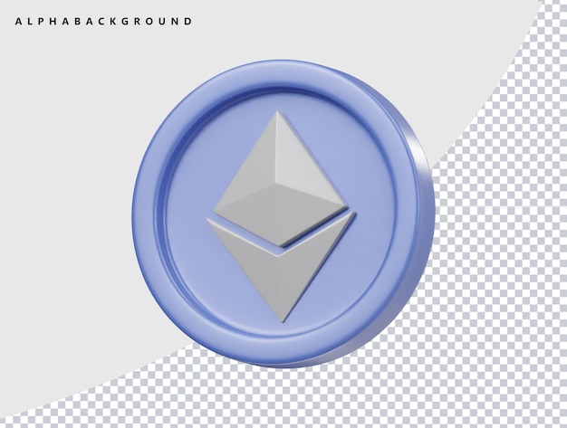 Ethirium icoon 3d render illustratie