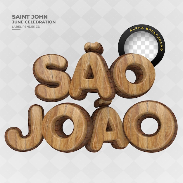 Etikett Sao Joao festa junina brasiliansk fest erbjudande banner 3D-rendera