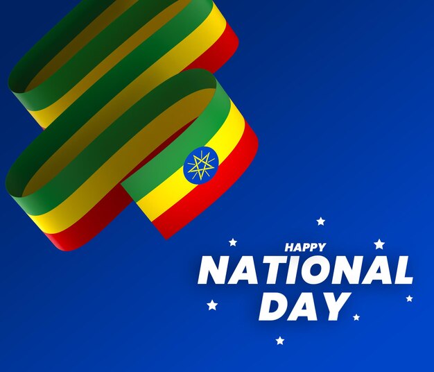 PSD etiopië vlag element ontwerp nationale onafhankelijkheidsdag banner lint psd