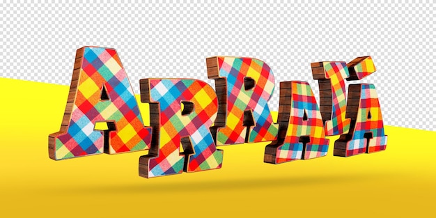 Etykieta 3d render arraial festa junina no brazil realistyczna