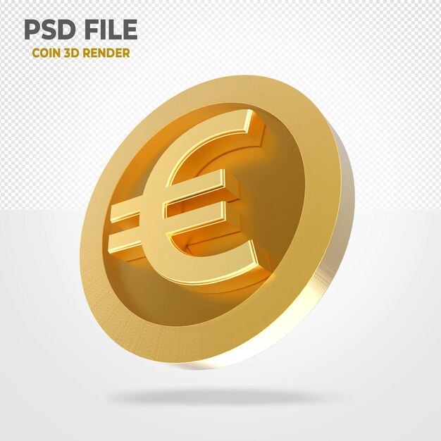 Золотая монета EURO 3D