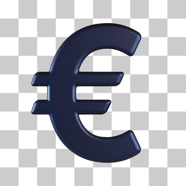 PSD Евро 3d значок