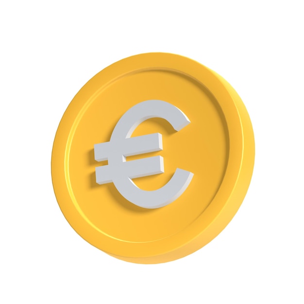 Euro 3d vector icon illustration asset