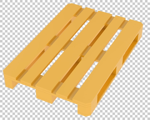 PSD euro pallet on transparent background 3d rendering illustration