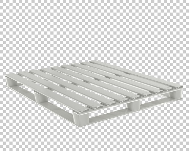 Euro pallet on transparent background 3d rendering illustration