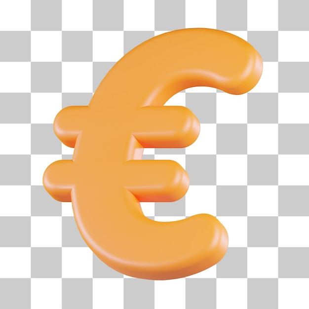 Euro valuta 3d pictogram