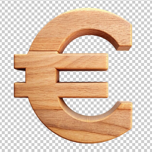 PSD euro-valuta-symbool 3d-weergave geïsoleerd