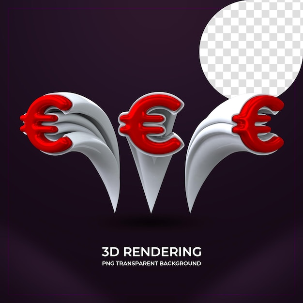 PSD euro valutasymbool 3d-rendering