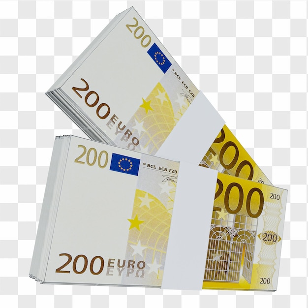 PSD european union currency euro 100: stack of eur european banknote