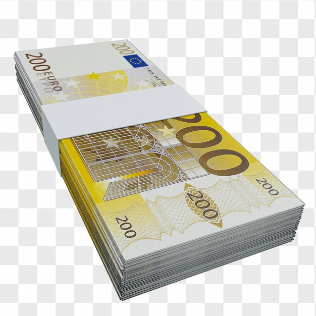 PSD european union currency euro 100: stack of eur european banknote