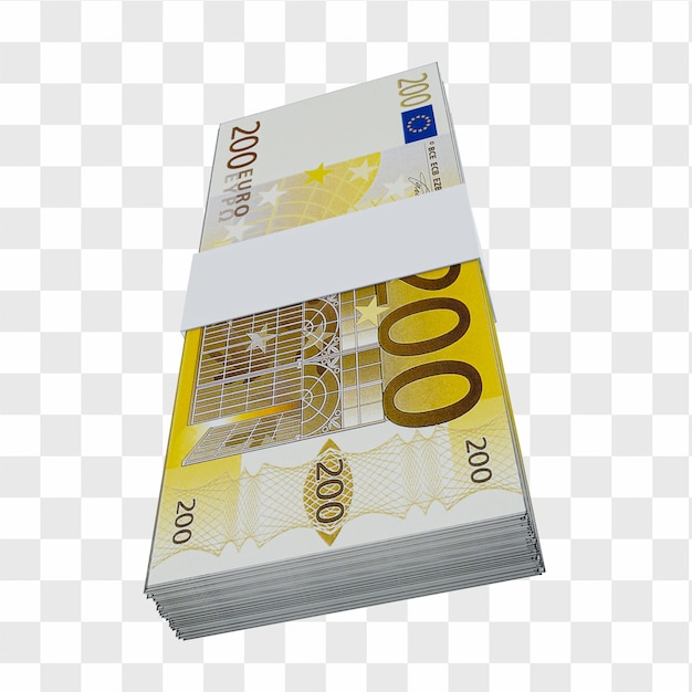 PSD european union currency euro 100: stack of eur european banknote