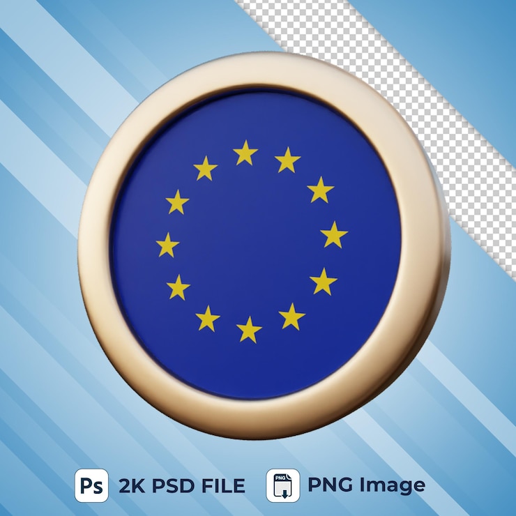 флаг европейского союза 3d