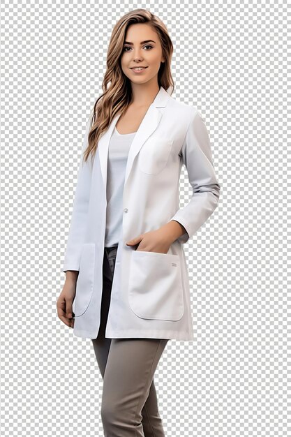 PSD european woman biomedical engineer psd transparent white