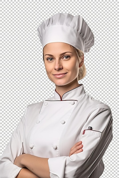 PSD isolato bianco trasparente psd di cuoco o cuoca europea