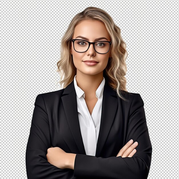 PSD european woman lawyer psd transparent white isolated background