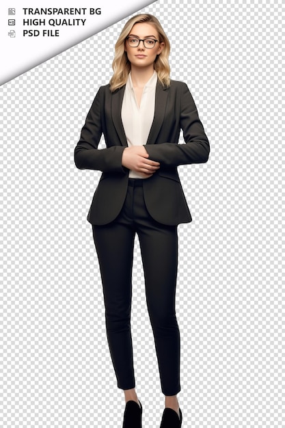 PSD european woman lawyer on white background white isolated