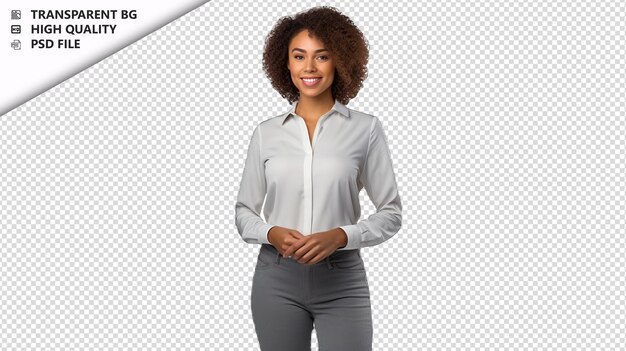 PSD european woman social worker on white background white is