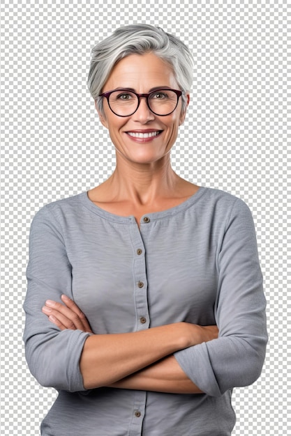 PSD european woman teacher psd transparent white isolated background