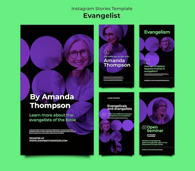 PSD evangelist instagram stories template design