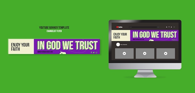 PSD evangelist religion and spirituality youtube banner template