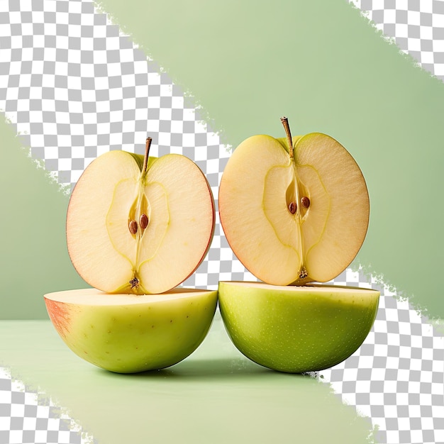 PSD evelina appelsneden op een doorzichtige achtergrond