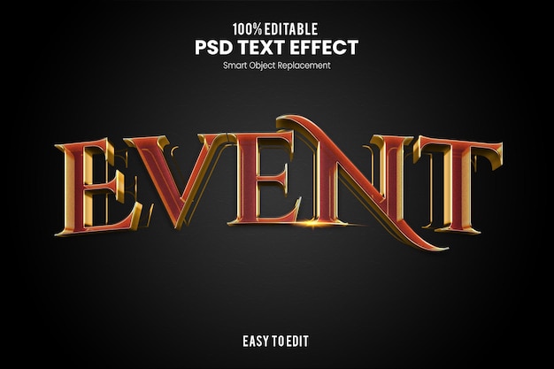 Evenement Elegant Exclusief 3D-teksteffect