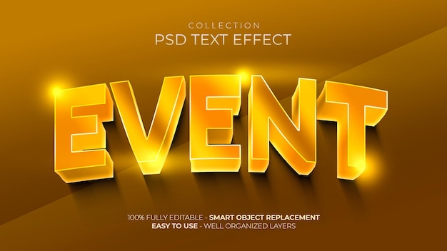 Evenement goud 3D-teksteffect