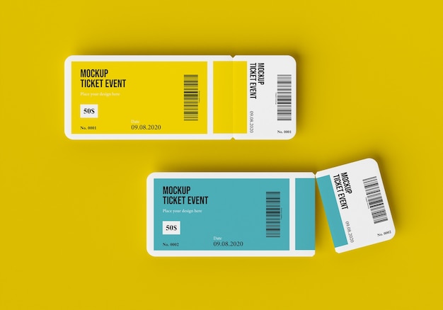 PSD evenement ticket mock-up