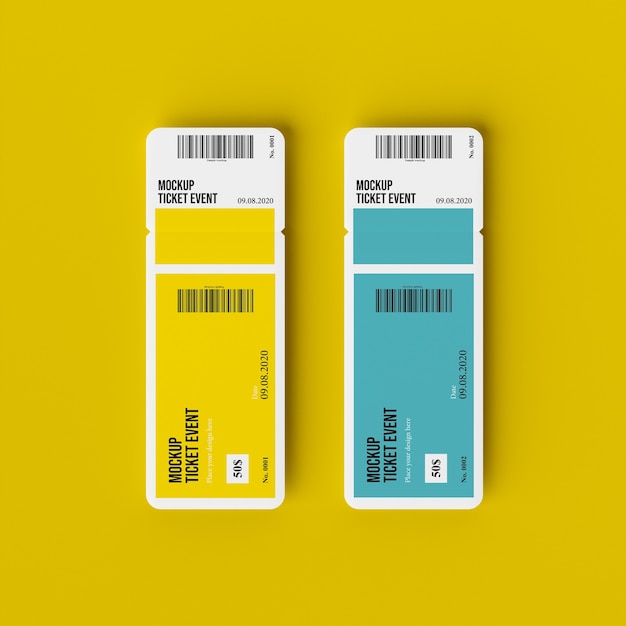 PSD evenement ticket mock-up