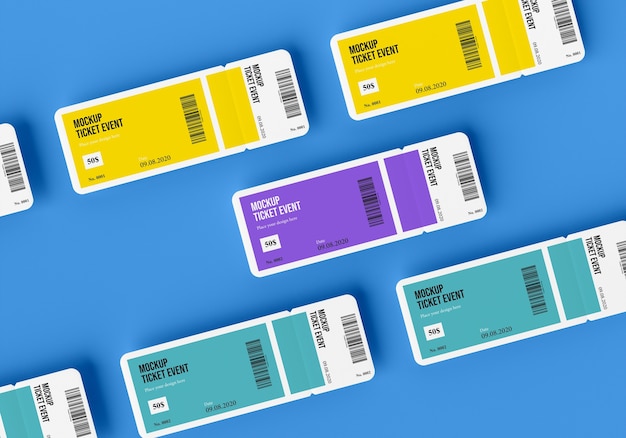 PSD evenement ticket mock-up