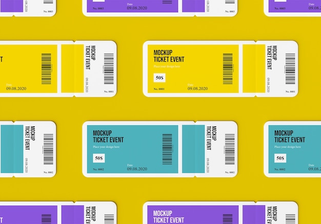 PSD evenement ticket mock-up