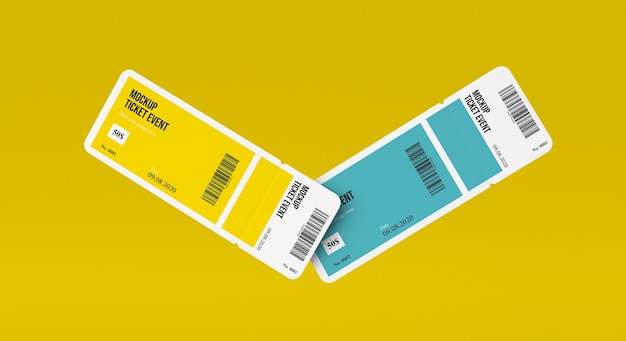 PSD evenement ticket mock-up