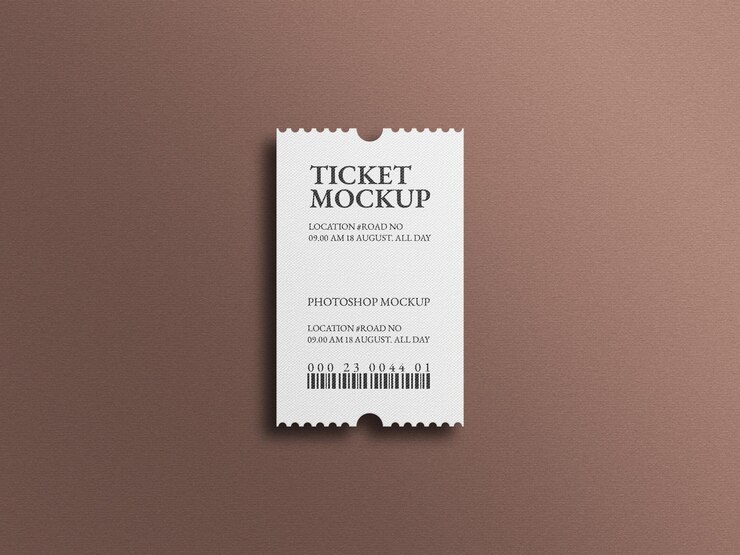 PSD evenement ticket mockup