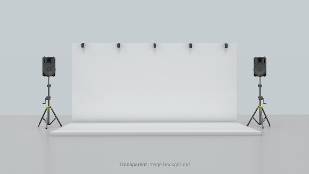 Evenementen Scene mockup voor bedrijfsprojecten en zakelijke conferenties3d rendering3d illustratie