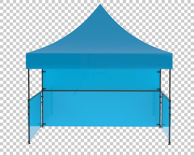 event booth on transparent background 3d rendering illustration