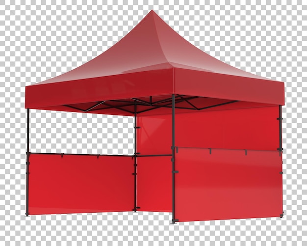 event booth on transparent background 3d rendering illustration