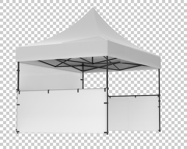 event booth on transparent background 3d rendering illustration