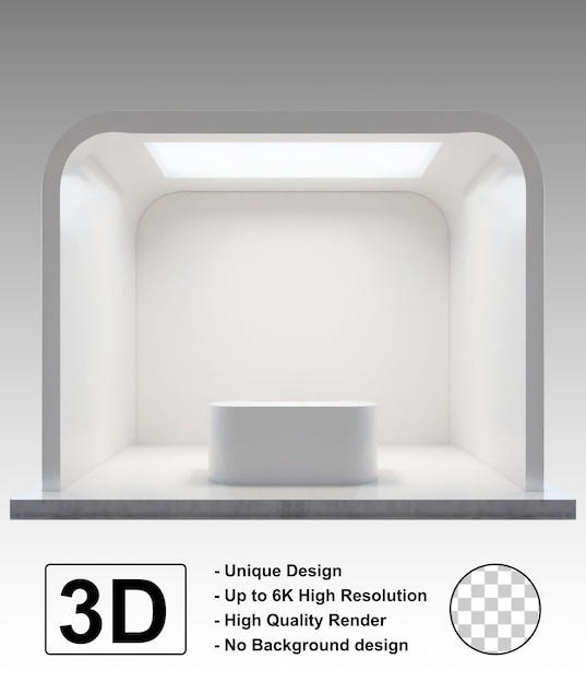 Event Booth Showcase Mockup Design Display Product Commercial 3D Realistic